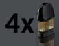 Preview: 4 x Caliburn A2 Pod 0,9 Ohm Uwell 2,0 ml MTL