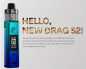 Preview: VooPoo Drag S2 2500mAh 5-60-Watt TFT Display