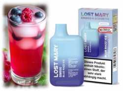 Blue Razz Ice Himbeer Blaubeer Kühle Lost Mary BM600 Einweg E-Zigarette