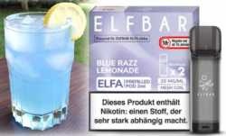 Blue Razz Lemonade Himbeeren  Blaubeeren Frische Elfa Pod 2 Stück Elfbar 20mg