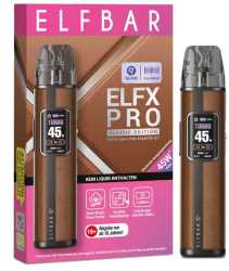 Elfbar Elfx Pro Kit Pod E-Zigarette 1200mAh 45W 2ml Farbdisplay Zugautomatik 2 Pods