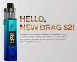 VooPoo Drag S2 2500mAh 5-60-Watt TFT Display
