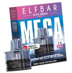 Elfx Mega Pod Elfbar 10ml 0,6Ohm 0,8Ohm