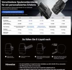 Preview: Elfbar Elfx Pro Kit Pod E-Zigarette 1200mAh 45W 2ml Farbdisplay Zugautomatik 2 Pods