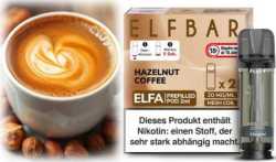 Hazelnut Coffee Kaffee Haselnuss Elfa Pod 2 Stück Elfbar 20mg