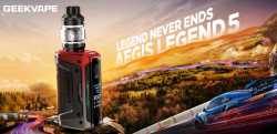 Geekvape Aegis Legend 5 Akkuträger Z Subohm Tank Verdampfer 200W Z XM Coil benötigt 2 x 18650 Akku