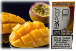 Mango Passionsfruit süße tropische Passionsfrucht Expod Pro 20mg Nikotin prefilled Pod