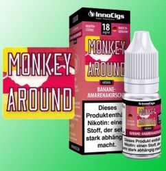 KiBa Sauer-Kirschen Bananen Monkey Around Innocigs 10ml Liquid Flüssigkeit