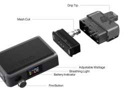 Oxbar Oxpod Elite Pod 1300mAh Zugautomatik  90x42x15mm 5-30Watt 8ml