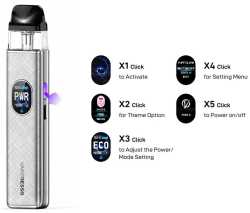 XROS 5 Kit Pod E-Zigarette Zugautomatik Vaporesso 1500mAh 120,8x24,5x14,5mm 30 Watt 3ml