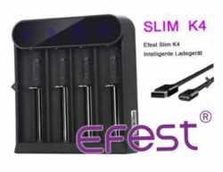 Slim K4 Efest Ladegerät 4 Ladeschächte