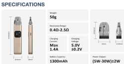 Arco Digi Kit E-Zigarette 30W Smok 1300mAh 3,0ml 118x24,4x14mm