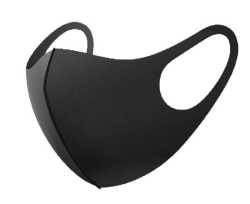 Sehr leichte Gesichtsmaske Schwarz, Grau, Blau Erwachsene