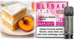 Vanilla White Peach Vanille weißer Pfirsich Elfa Pod 2 Stück Elfbar 20mg