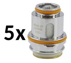 5 x Geekvape Z Coils Mesh Z1 0,4 Ohm für Aegis X Set, Aegis Set, Z Subohm Verdampfer, Obeisk Verdampfer