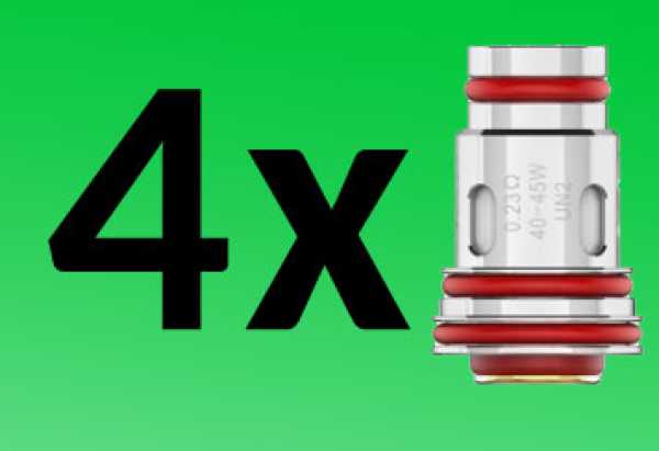 4 x Aeglos Coil 0,23 oder 0,8 Ohm für Uwell Aeglos Pod E-Zigarette
