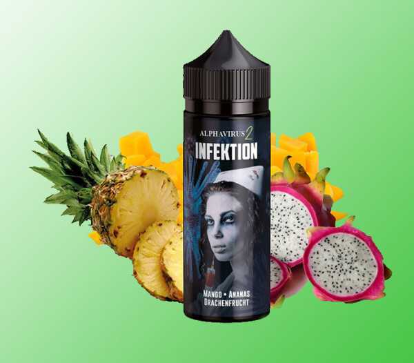 Mango Drachenfrucht Ananas (Das Alphavirus 2 Infektion) Liquid Aroma 5ml in 60ml Flasche