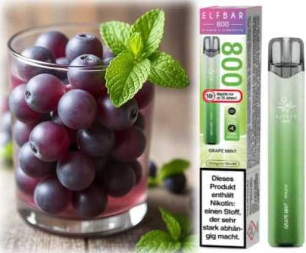 Grape Mint Elfbar 800 20mg Nikotinsalz Traube Minze