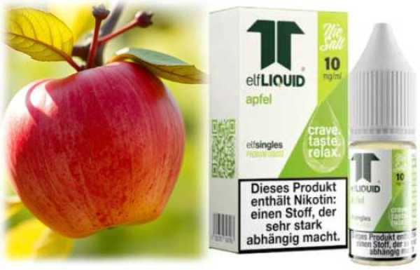 Apfel Elf-Liquid 10ml Nikotinsalz Liquid  20mg 10mg
