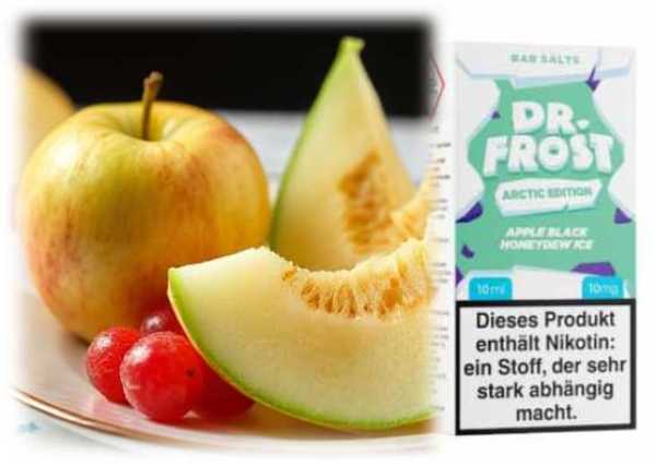Apple Black Honeydew Ice  Apfel Johannisbeere Honigmelone Kühle Dr. Frost Nikotinsalz 10ml Liquid