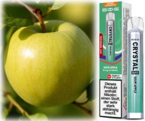Sour Apple süß sauer Apfel SKE Einwegzigarette 20mg NicSalt