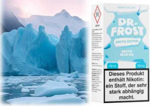 Arctic Blue Ice  Blaue Zuckerwatte Frische Kühle Dr. Frost Nikotinsalz 10ml Liquid
