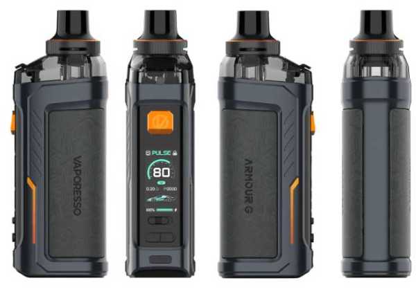Armour G Kit E-Zigarette 80W Vaporesso Head 0,6 Ohm 3000mAh AXON Chipsatz 5,0 ml