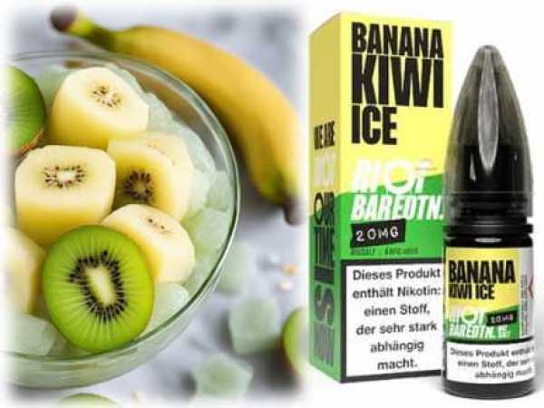 Banana Kiwi Ice Bananen Kiwis Kühle Riot Squad Nikotinsalz 10ml