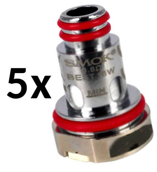 5 x RPM DC 0,8 Ohm Coils Smok für RPM40, Fetch Mini RPM Pod, RPM Standard Pozz