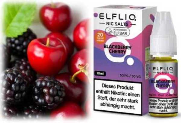Blackberry Cherry Brombeeren Kirschen Frische ELFLIQ Elfbar Nikotinsalz Liquid 10ml