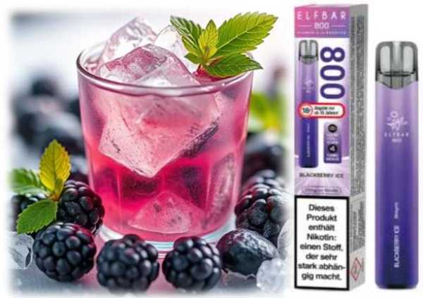 Blackberry Ice Elfbar 800 20mg Nikotinsalz Brombeeren Frische
