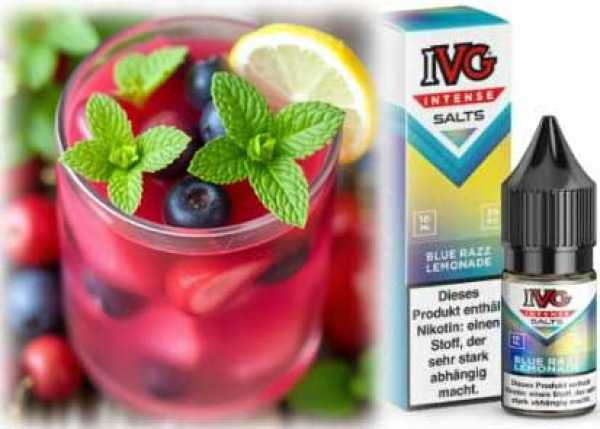 Blue Razz Lemonade Blaubeeren Himbeeren Zitronenlimonade Kühle IVG Nikotinsalz 10ml