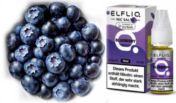 Blueberry Blaubeeren ELFLIQ Elfbar Nikotinsalz Liquid 10ml