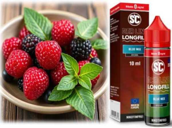 Blue Mix Himbeer Brombeer  Erdbeer Anis Menthol SC Red Line Longfill 10-in-60ml