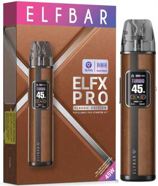 Elfbar Elfx Pro Kit Pod 0,6Ohm Pod 1200mAh 2ml E-Zigarette 45W Zugautomatik Airflow Control