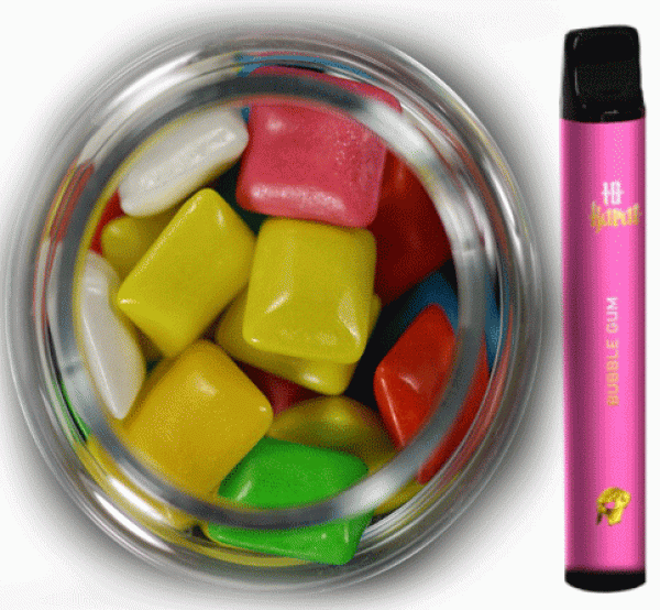 Bubblegum fruchtiger Kaugummi Vqube 18 Karat Hybrid NicSalt Einweg