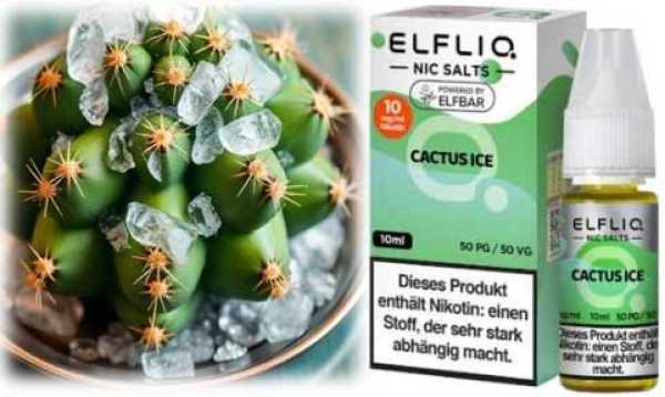 Cactus Ice Kaktus Frische ELFLIQ Elfbar Nikotinsalz Liquid 10ml