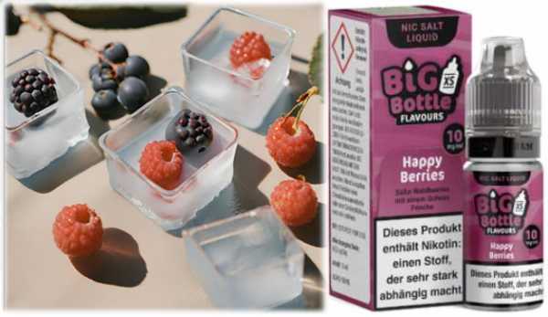 Happy Berries Waldbeeren Kühle Big Bottle Liquid 10ml Nikotinsalz