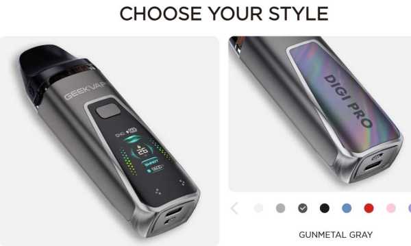 Digi Pro Kit 40W Geekvape Pod 5ml J Series Head 0,4 Ohm 0,6 Ohm 2000mAh max 40 Watt 0,96 Farb-Display