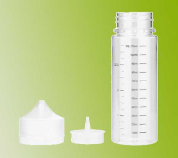 Chubby Messflasche 25ml, 55ml, 110ml Liquidflasche mit Scala