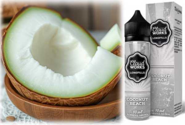 Coconut Beach Wassermelone Kokos Frische Honigmelone Cloudworks Longfill Aroma 10-in-60ml