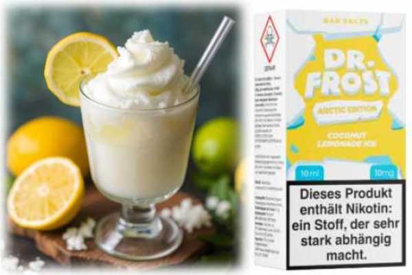 Coconut Lemonade Ice  Kokosnuss Limonade Kühle Dr. Frost Nikotinsalz 10ml Liquid