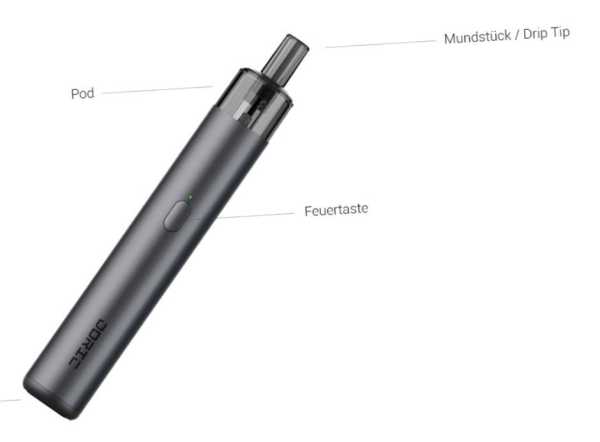 Doric 20 SE ITO Pod Set Zugautomatik VooPoo bis 18 Watt 12,4 cm 1200mAh