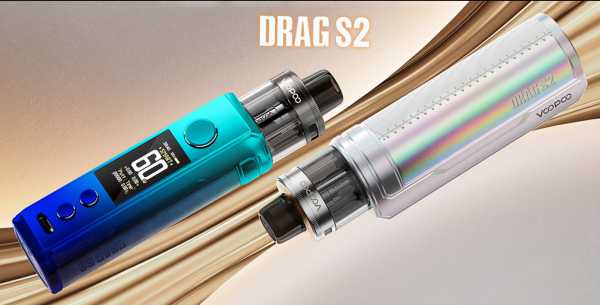 VooPoo Drag S2 2500mAh 5-60-Watt TFT Display