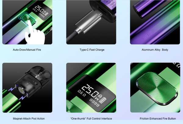 Ursa Nano Pro Pod 900mAh 5 bis 25 Watt Lost Vape Zugschalter