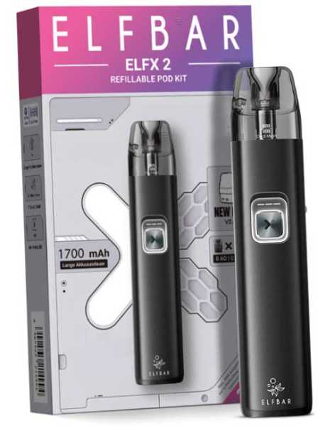 Elfx 2 Kit Pod E-Zigarette  Elfbar 1700mAh 2ml 30W MTL RDL