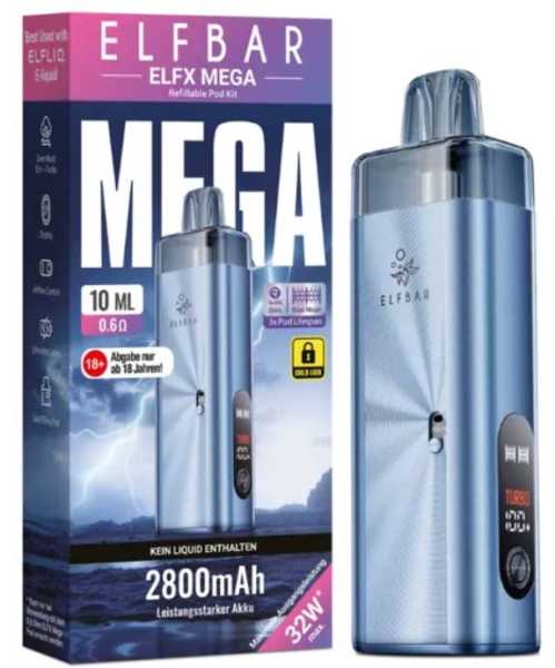 Elfx Mega Kit Pod Elfbar E-Zigarette 32W Zugautomatik MTL RDL