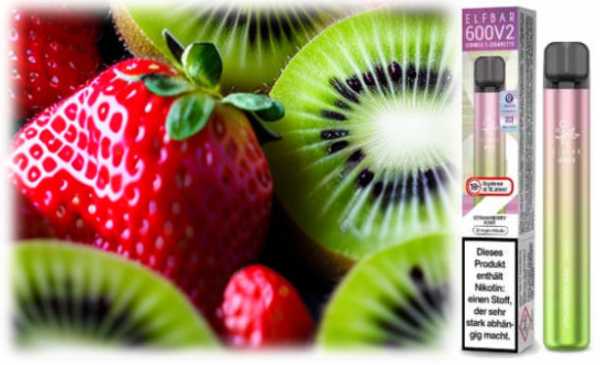 Strawberry Kiwi Erdbeer Kiwi ElfBar 600 V2 Einweg Ezigarette - Kopie