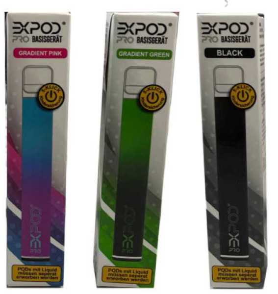 Akku Expod Pro Basisgerät 400mAh Expod Pro 20mg Nikotin prefilled Pod