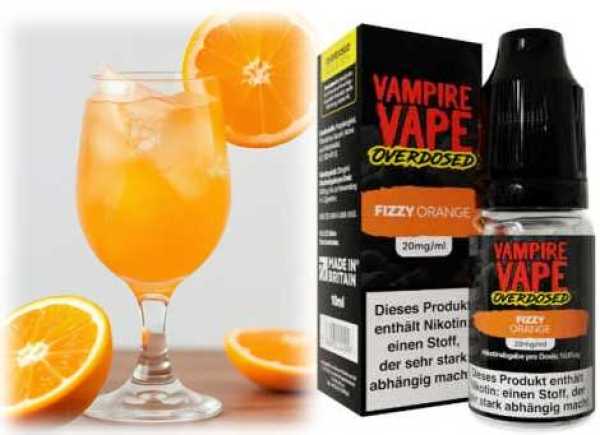 Fizzy Orange Orangen Limonade Menthol Overdosed Vampire Vape Nikotinsalz Liquid 10ml